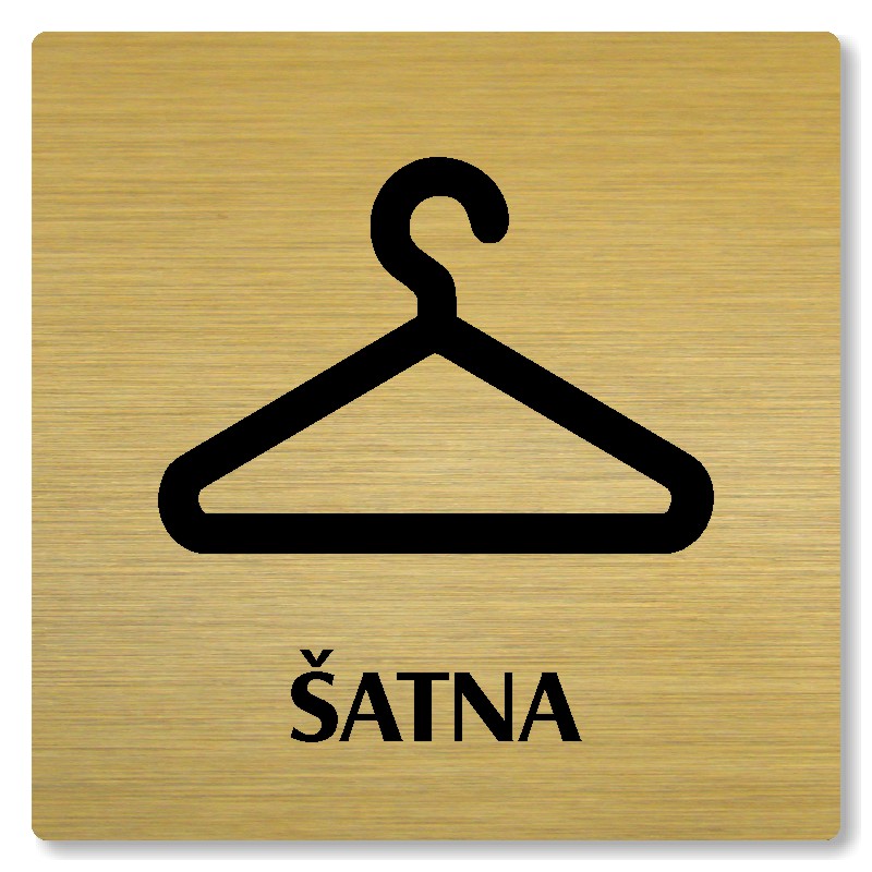 Šatna, 100x100mm, zlatá, Nevada